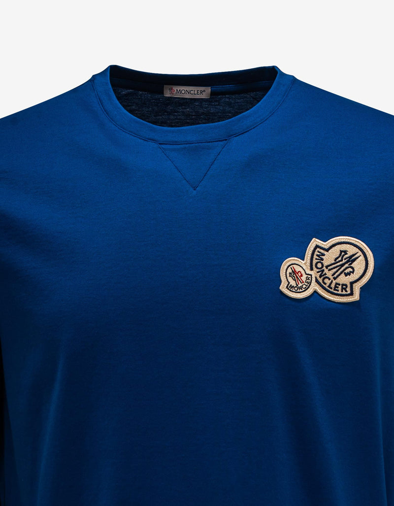 Moncler Blue Double Logo T-Shirt