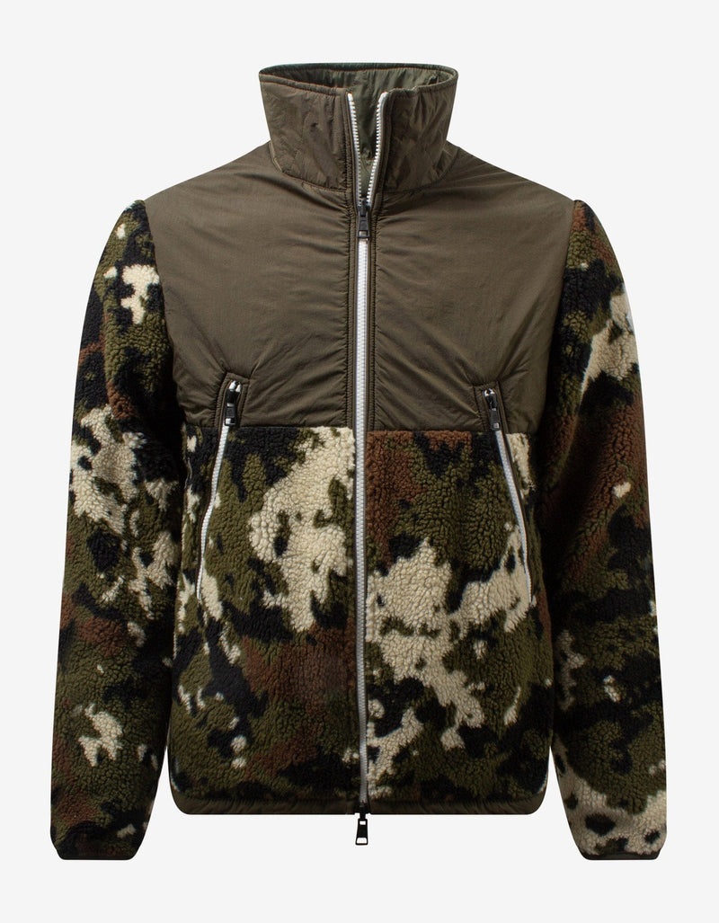 Moncler Camouflage Fleece Reversible Cardigan