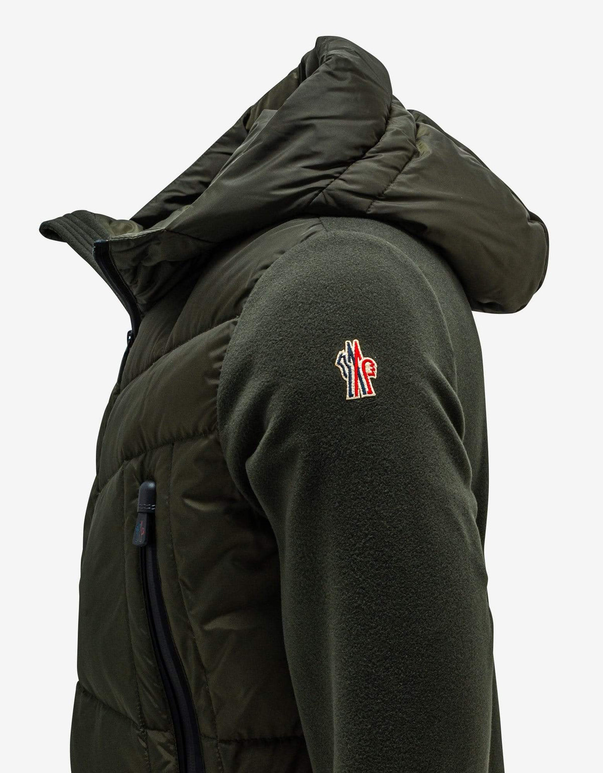 Moncler Grenoble Moncler Grenoble Army Green Polar Fleece Cardigan