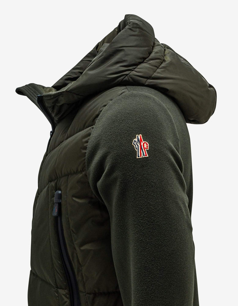 Moncler Grenoble Moncler Grenoble Army Green Polar Fleece Cardigan