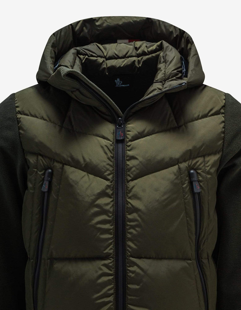 Moncler Grenoble Moncler Grenoble Army Green Polar Fleece Cardigan
