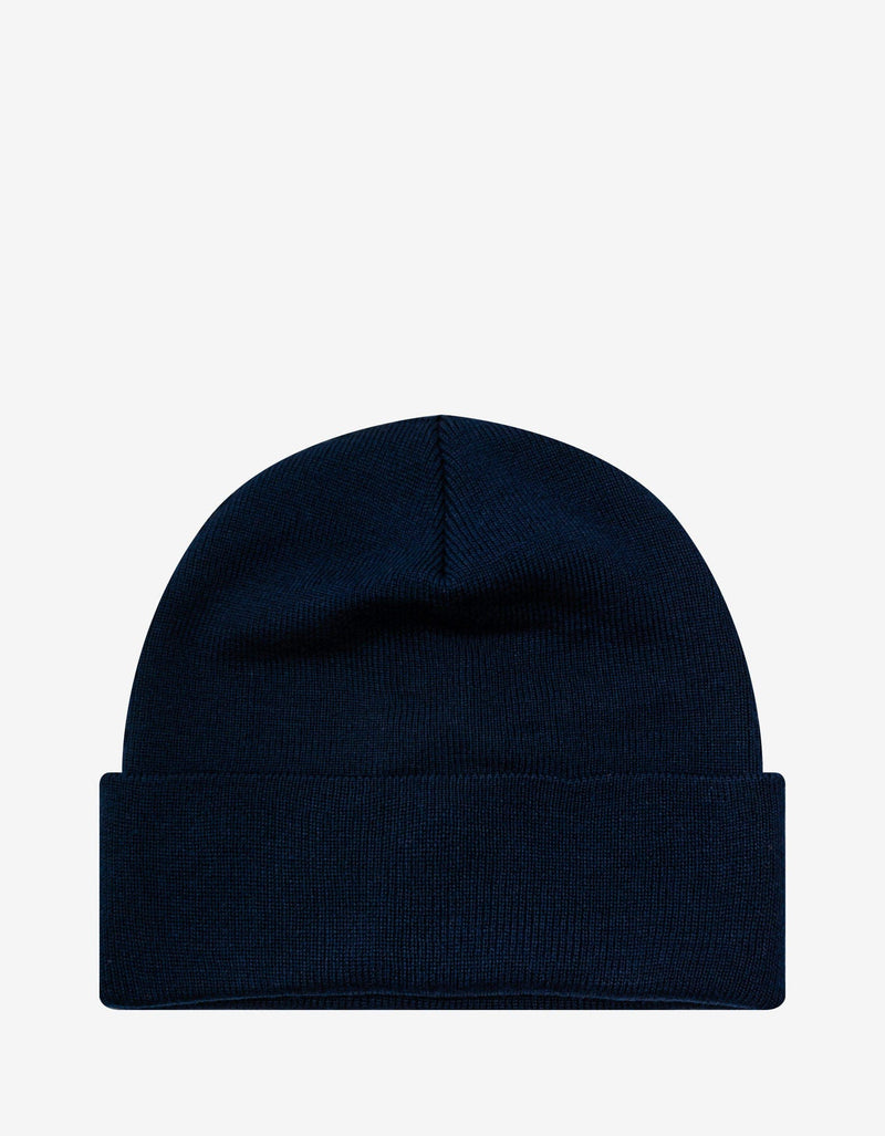 Moncler Grenoble Navy Blue Logo Wool Beanie Hat