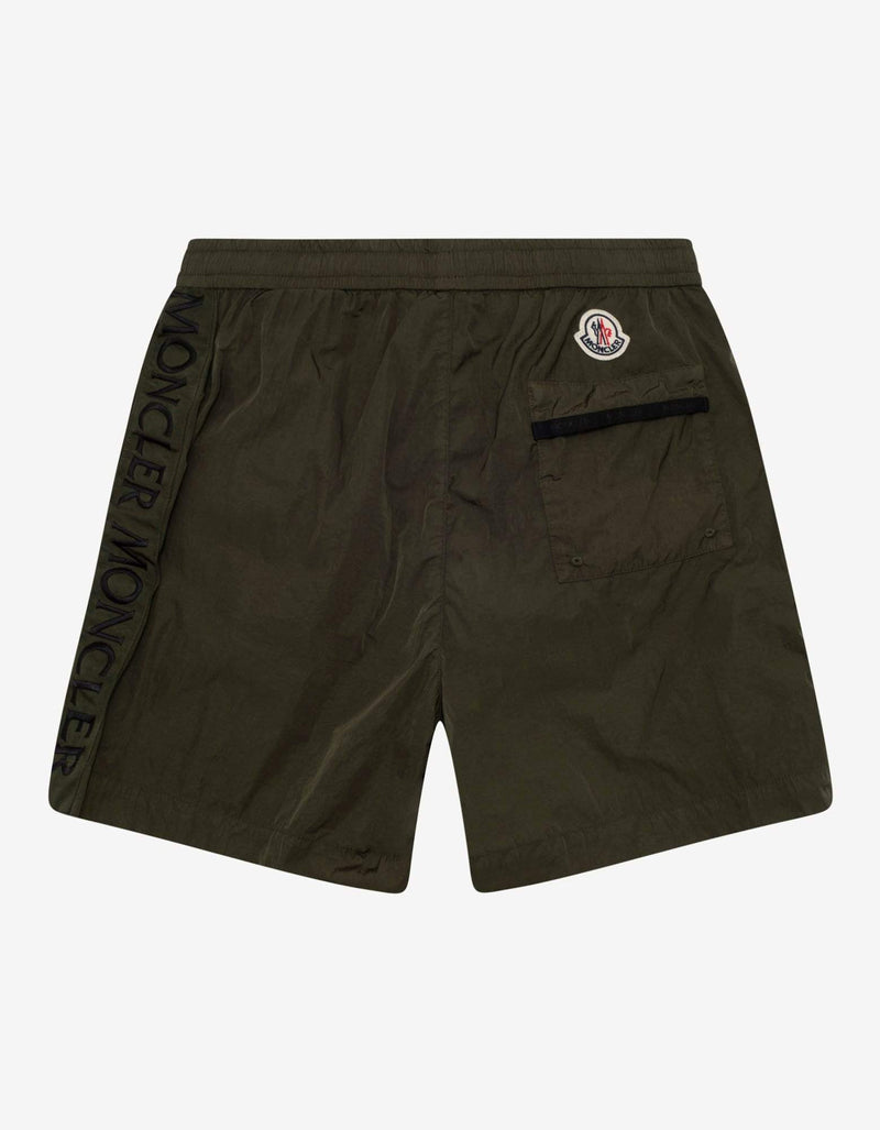 Moncler Khaki Bermuda Swim Shorts