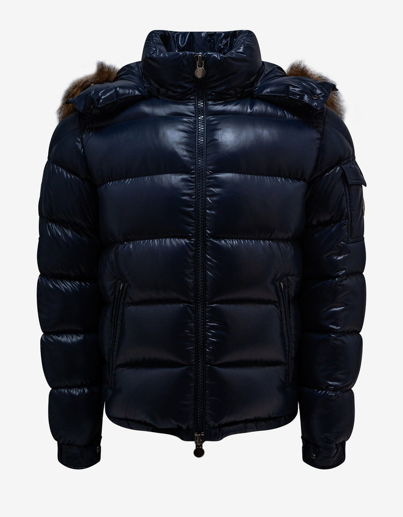 Moncler Maya Navy Blue Nylon Down Jacket