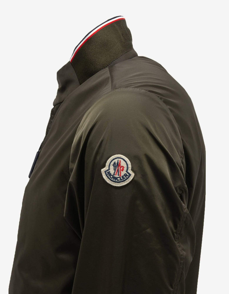 Moncler Reppe Khaki Nylon Rain Jacket