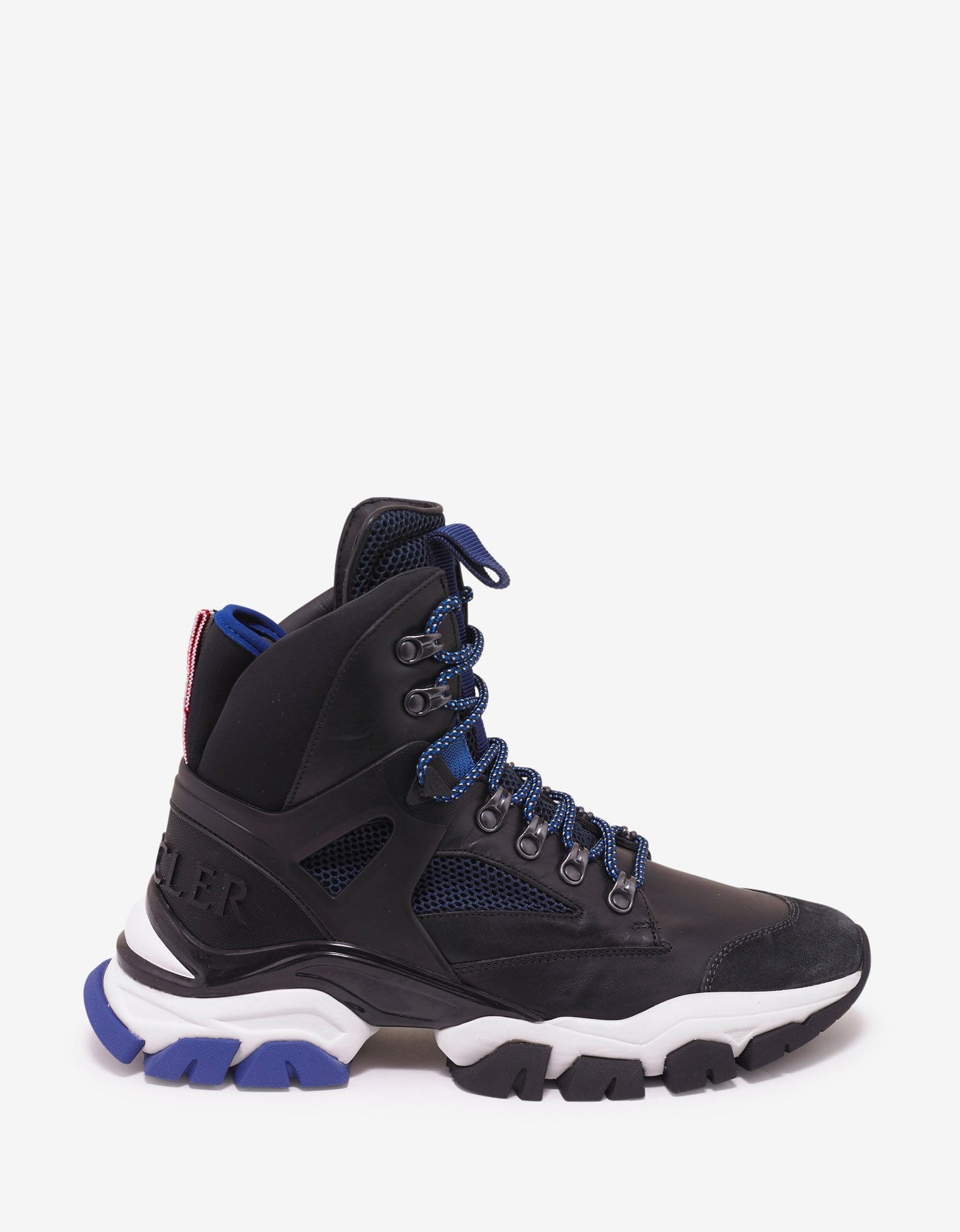 Moncler Tristan Black Leather & Mesh High Top Trainers – Zoo Fashions