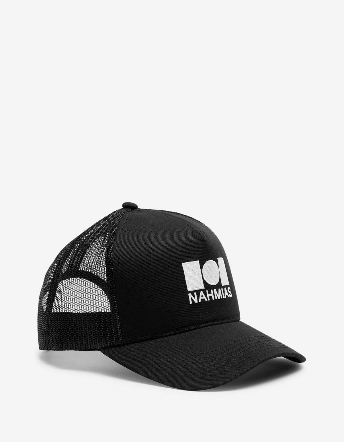 Nahmias Black Logo Trucker Hat