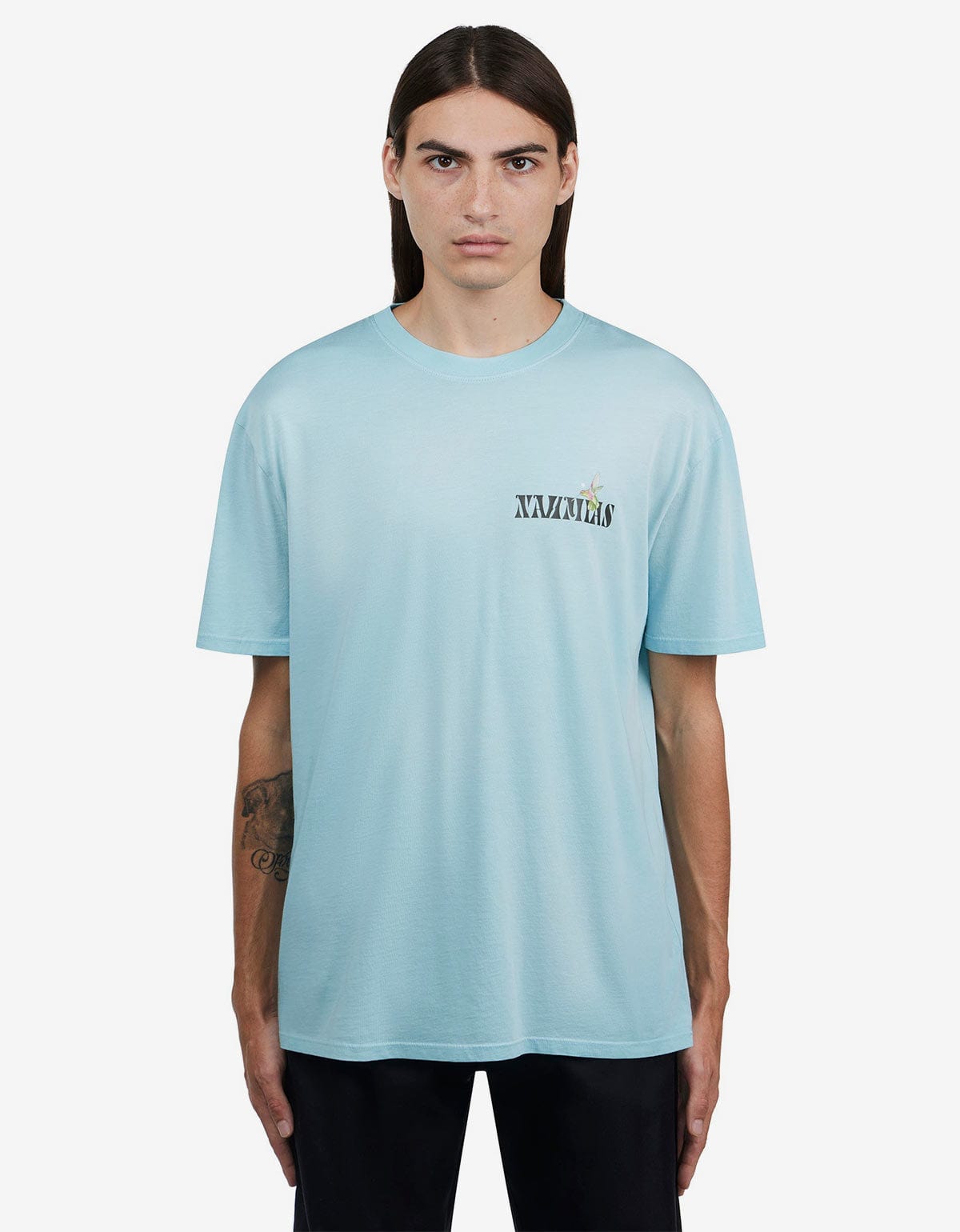 Nahmias Blue Hummingbird Print T-Shirt