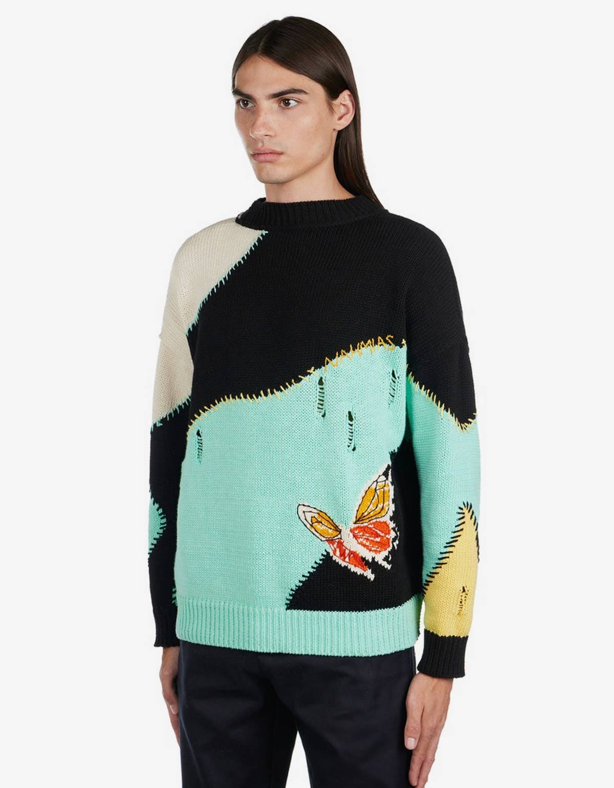 Nahmias Multicolour Butterfly Intarsia Sweater