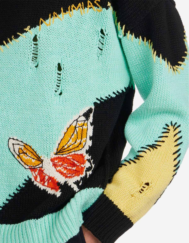 Nahmias Multicolour Butterfly Intarsia Sweater