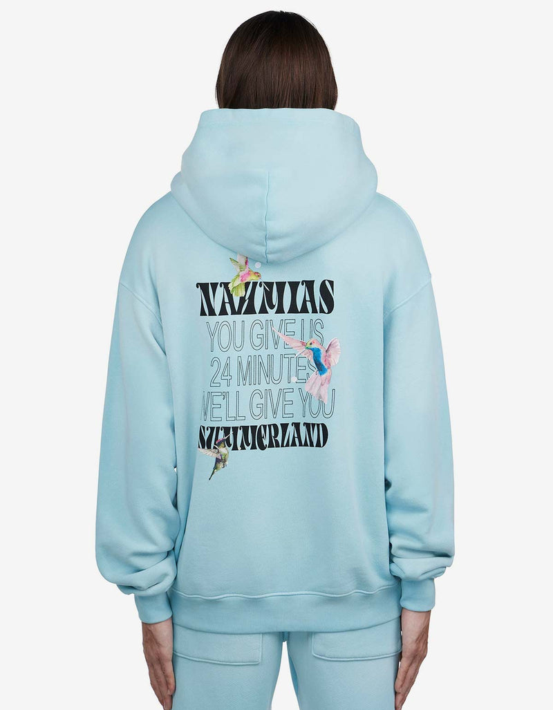 Nahmias Nahmias Blue Hummingbird Print Hoodie