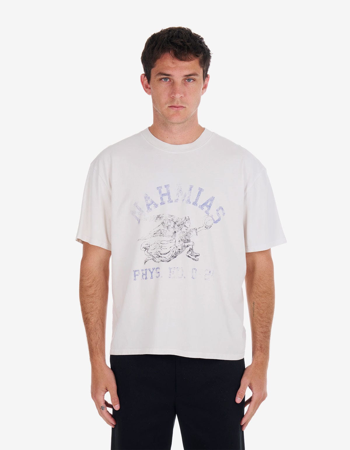 Nahmias White PHYS. ED. Boxy T-Shirt