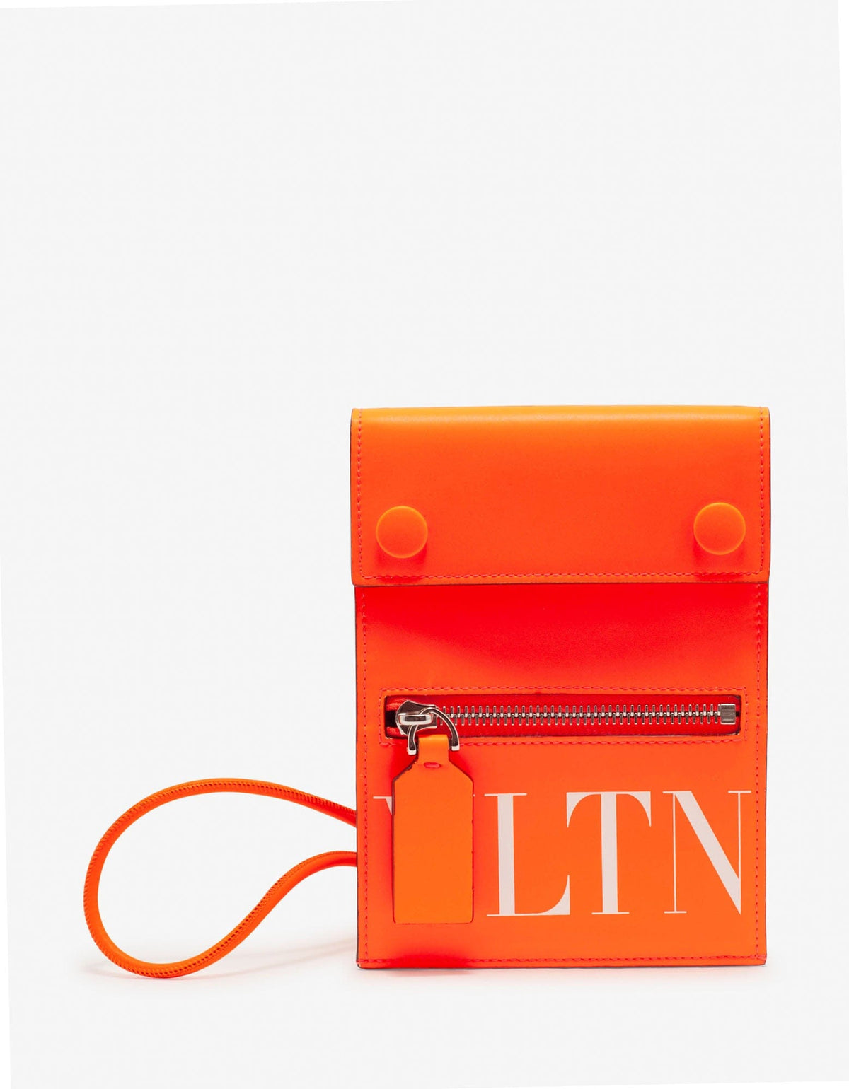 Neon Orange VLTN Neck Pouch