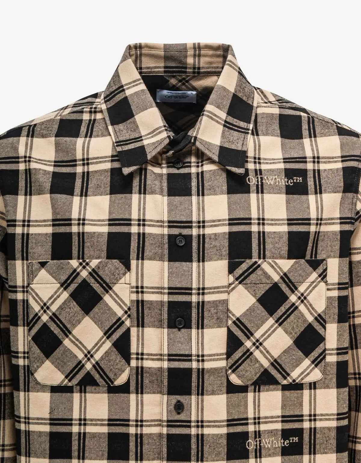 Off-White Beige & Black Check Flannel Shirt – Zoo Fashions Off-White Beige & Black Check Flannel Shirt – Zoo Fashions