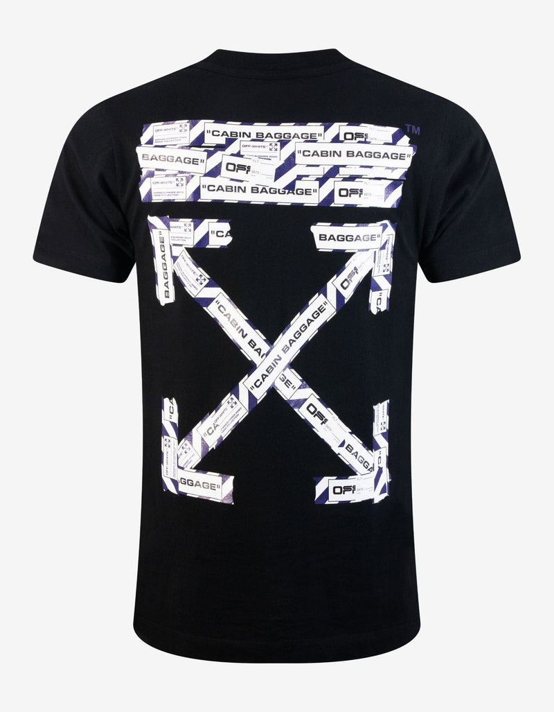 Off-White Black Airport Tape Arrows Print T-Shirt