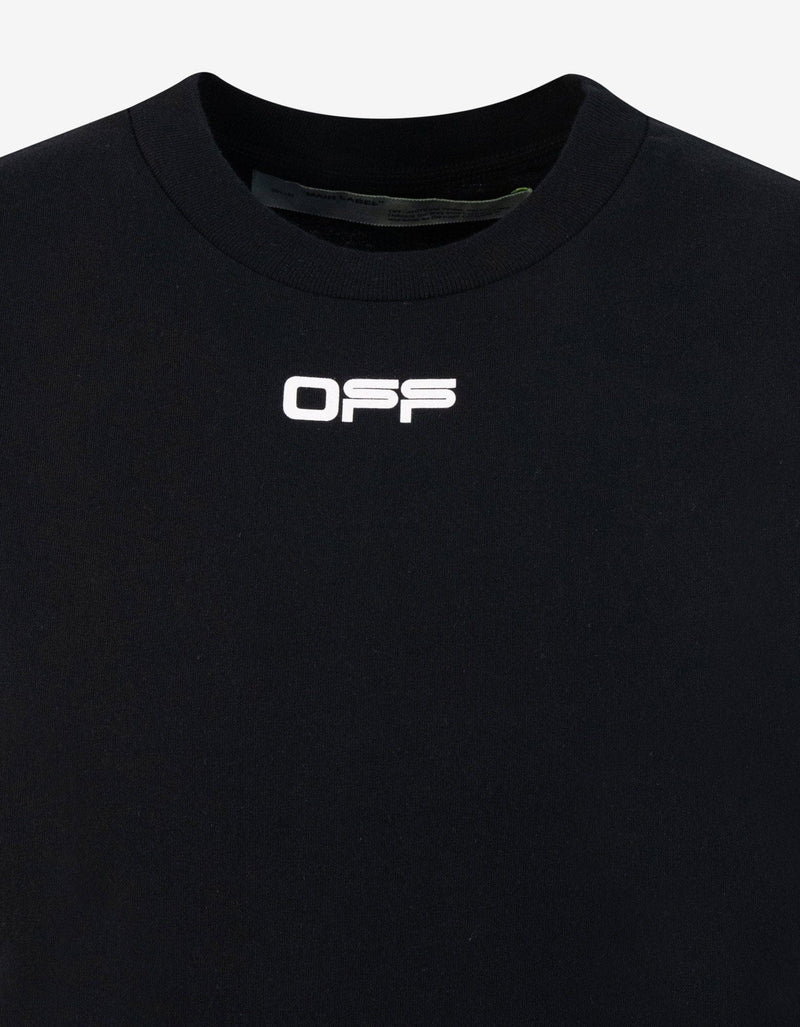 Off-White Black Airport Tape Arrows Print T-Shirt