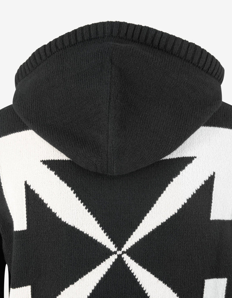 Off-White Black Arrows Hooded Zip Cardigan