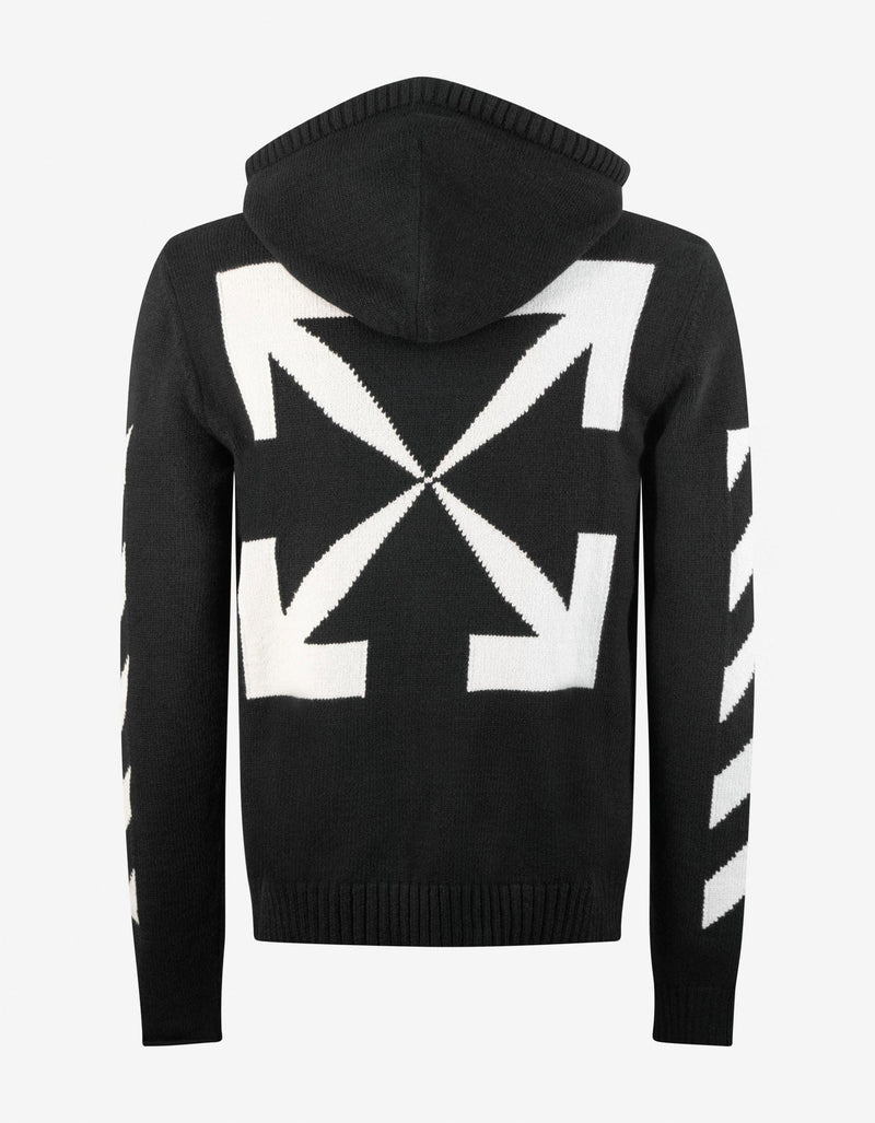 Off-White Black Arrows Hooded Zip Cardigan