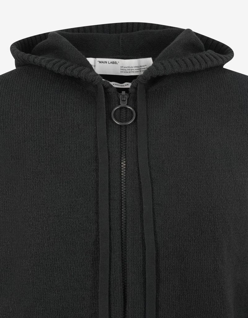 Off-White Black Arrows Hooded Zip Cardigan