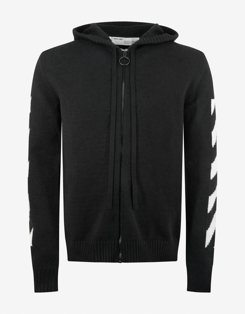 Off-White Black Arrows Hooded Zip Cardigan