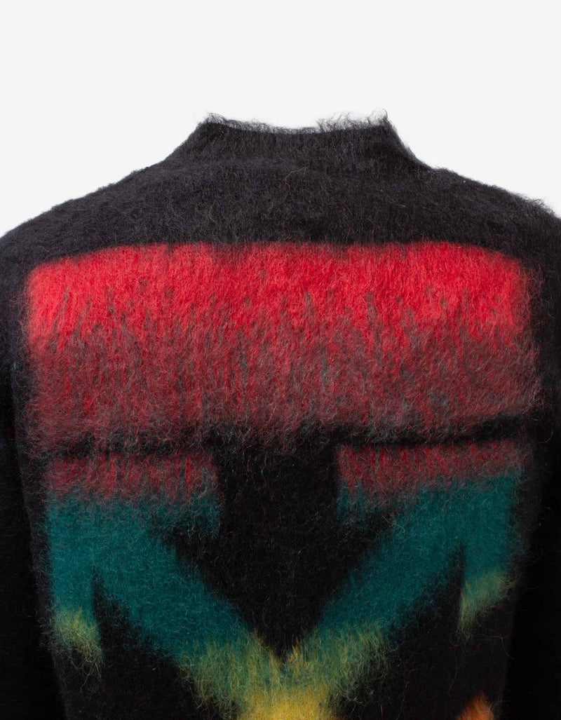 Off-White Black Brushed Mohair Sweater