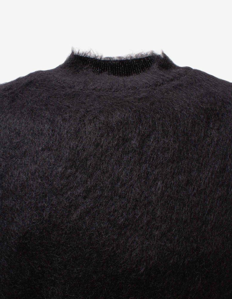 Off-White Black Brushed Mohair Sweater