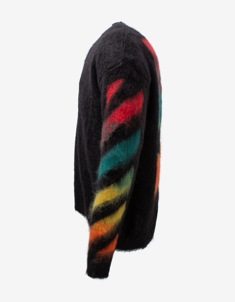 Off-White Black Brushed Mohair Sweater
