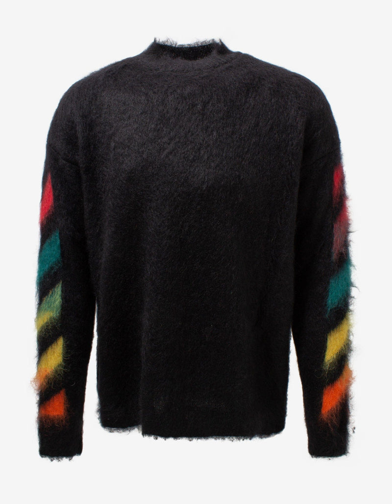 Off-White Black Brushed Mohair Sweater