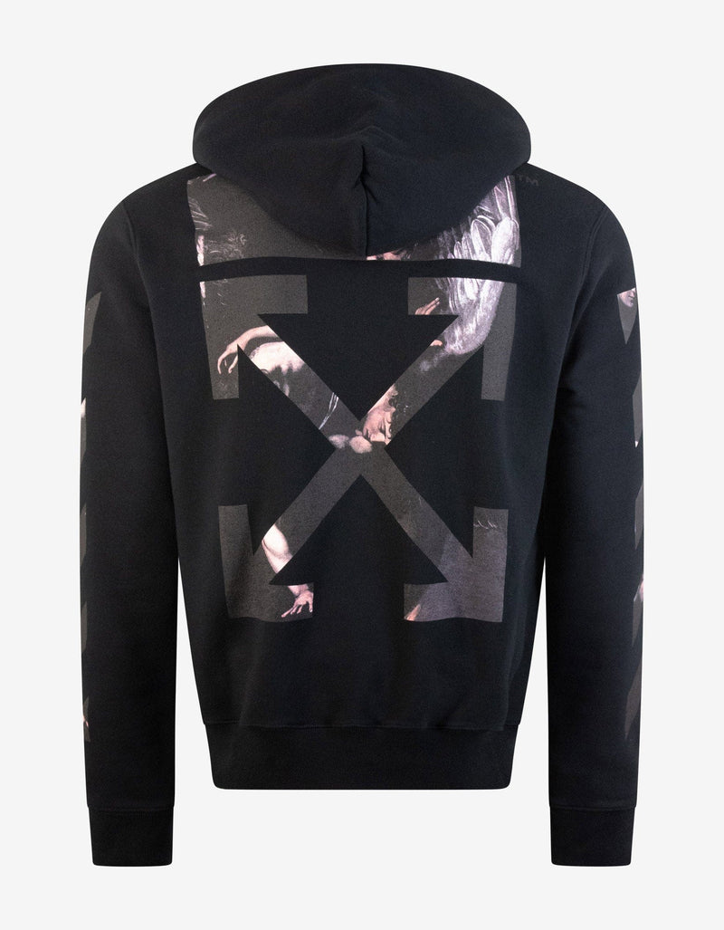 Off-White Black Caravaggio Arrows Print Hoodie