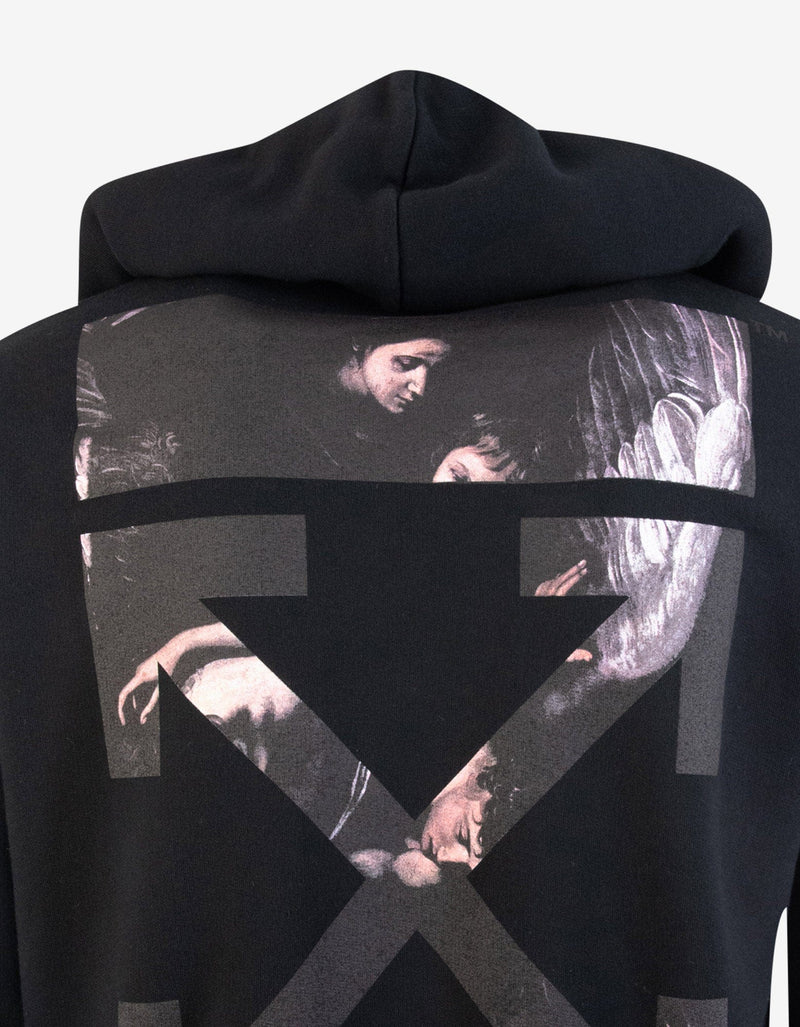 Off-White Black Caravaggio Arrows Print Hoodie