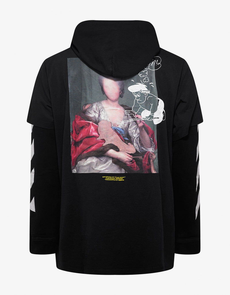 Off-White Black Diag Mariana Hooded T-Shirt