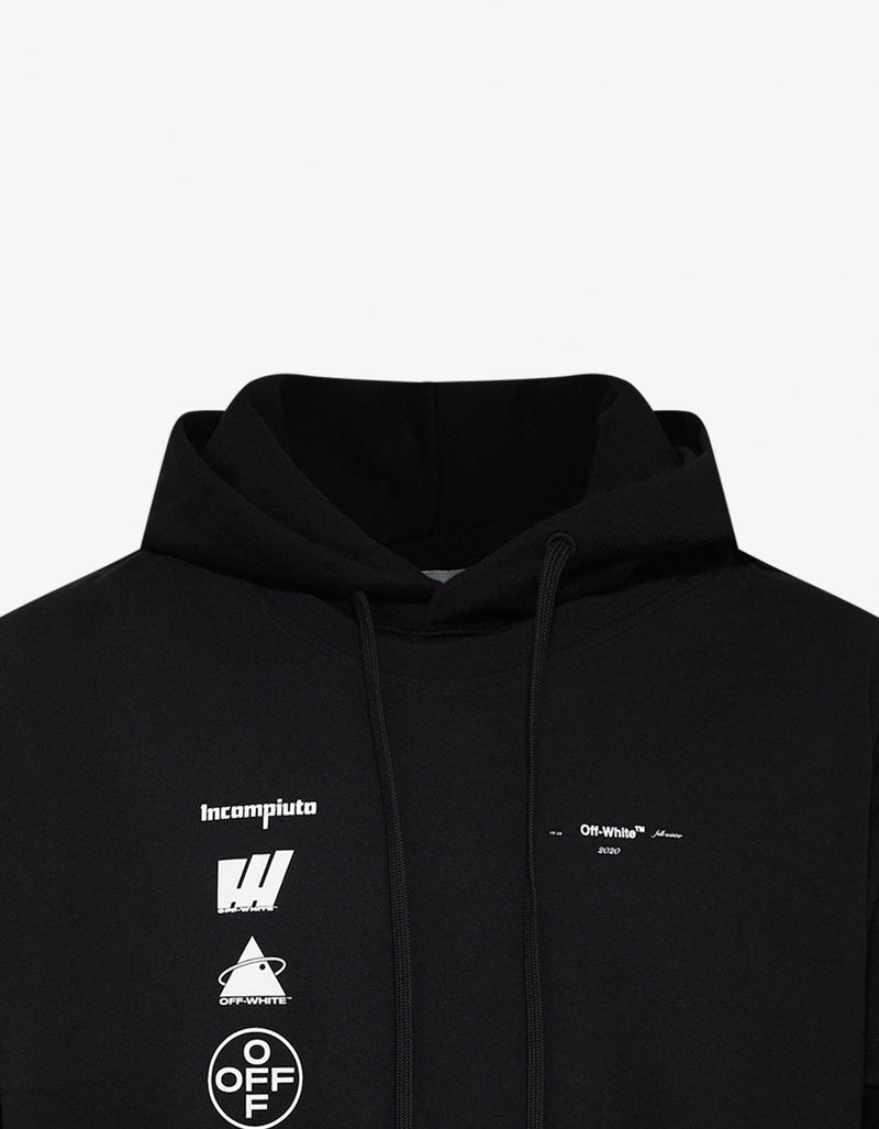 Off-White Black Diag Mariana Hooded T-Shirt