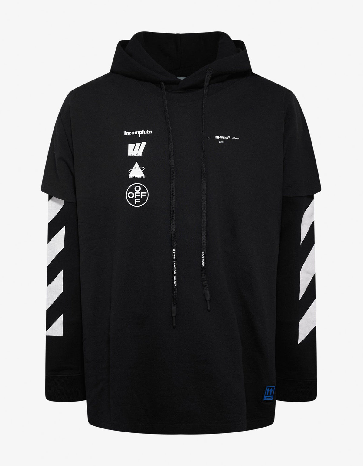 Off-White Black Diag Mariana Hooded T-Shirt