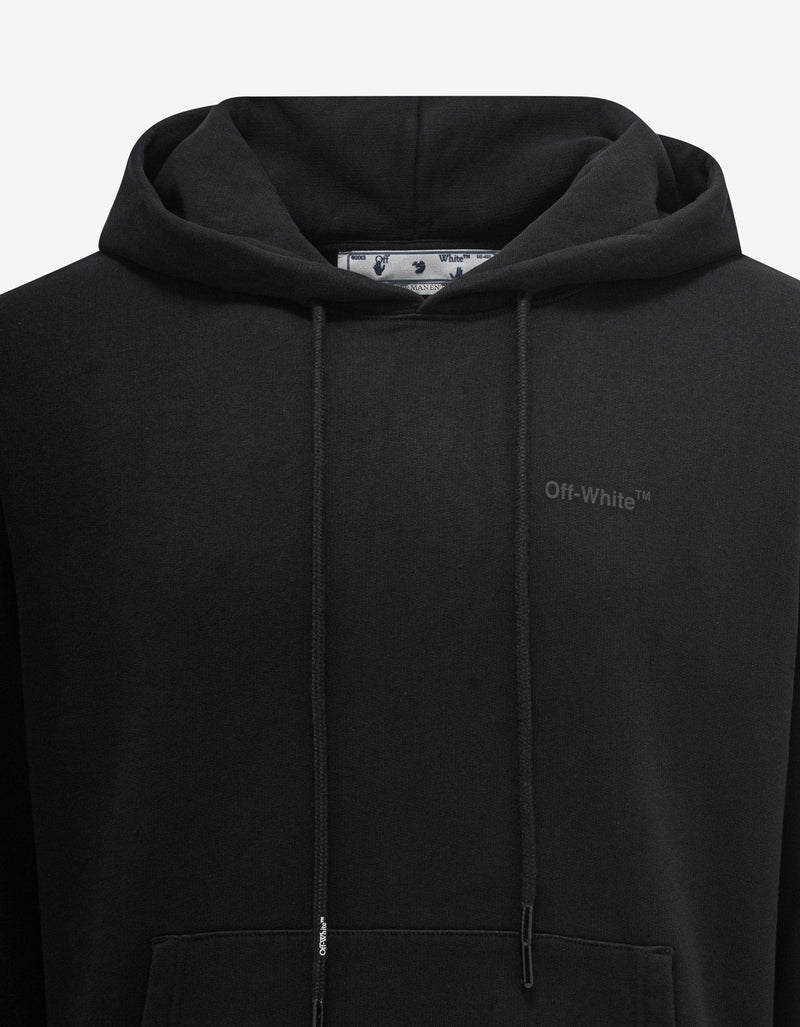 Off-White Black Diag Tab Slim Hoodie