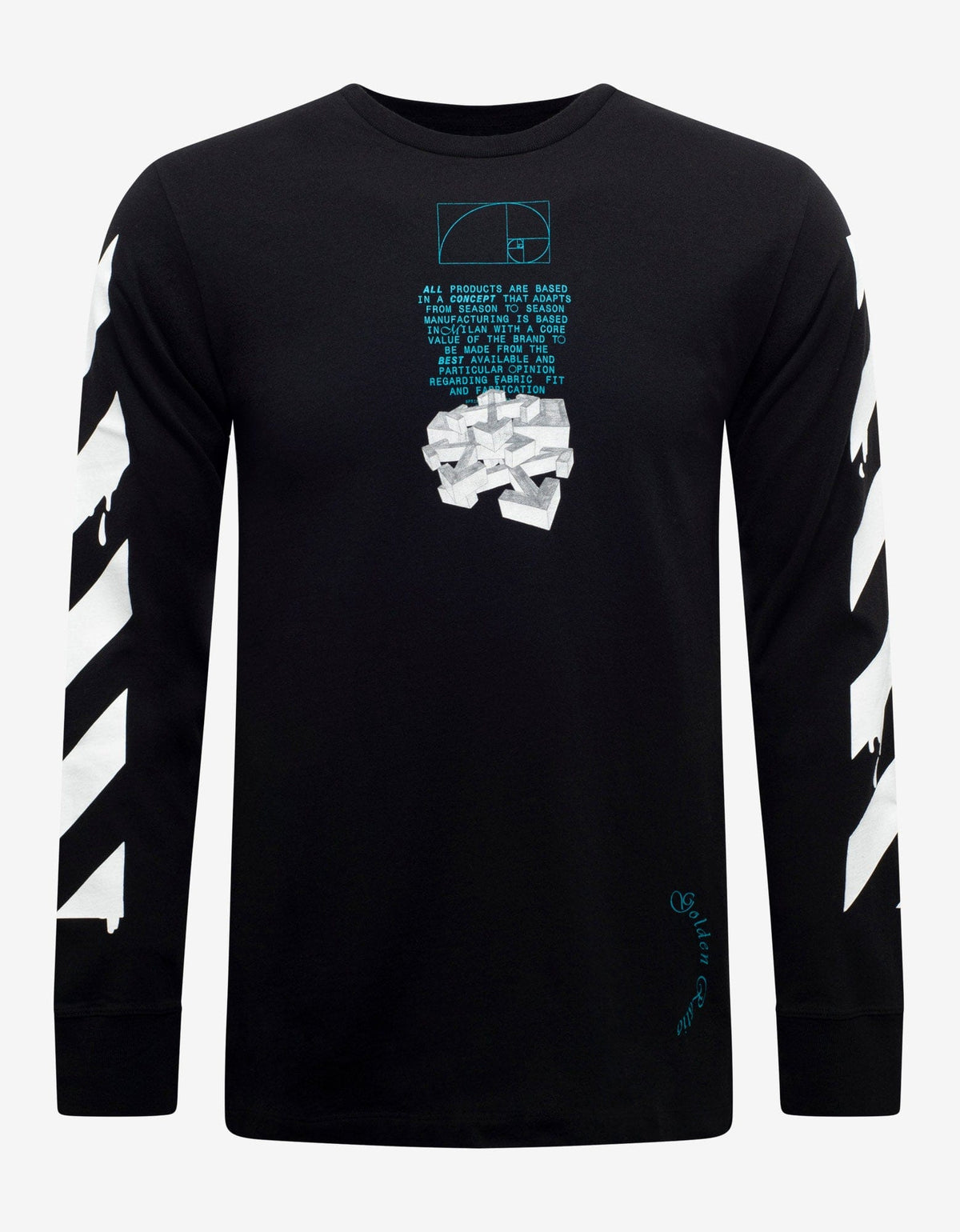 Off-White Black Dripping Arrows Print Long Sleeve T-Shirt