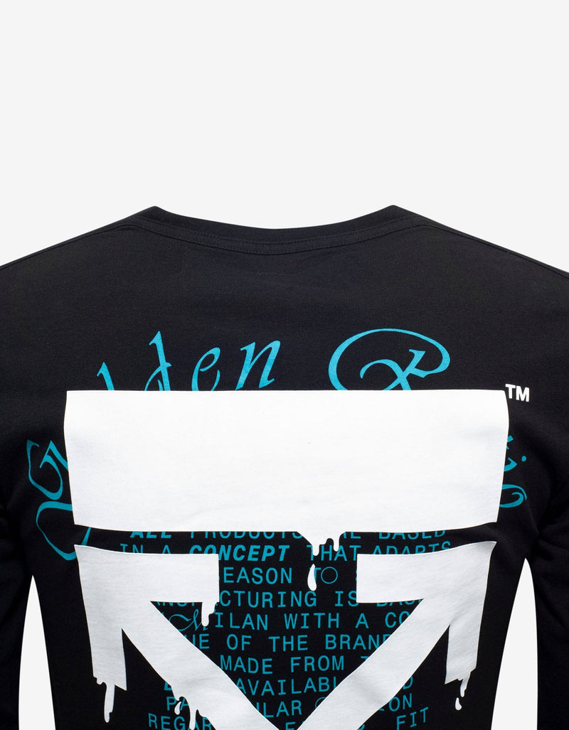 Off-White Black Dripping Arrows Print Long Sleeve T-Shirt