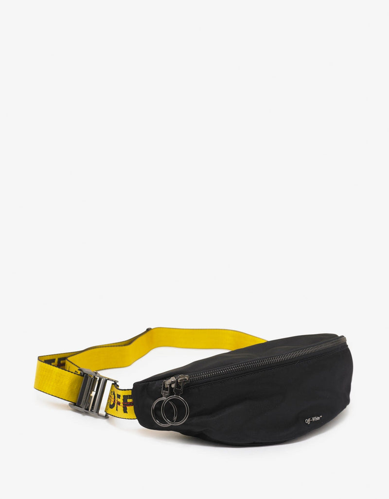 Off-White Black Industrial Logo Strap Waist Bag