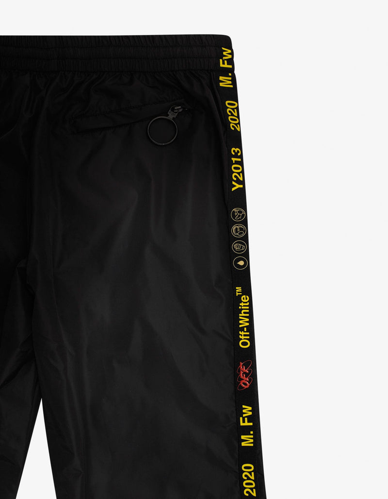 Off-White Black Logo Patch Track Pants