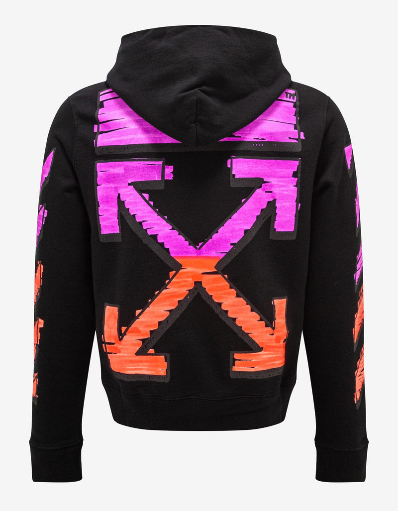 Off-White Black Marker Print Hoodie