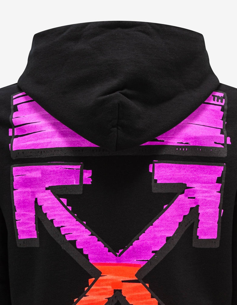 Off-White Black Marker Print Hoodie