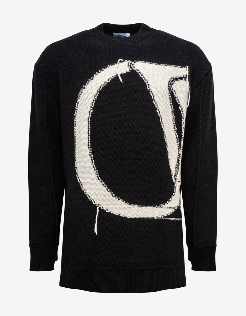 Off-White Black OW Maxi Logo Sweater