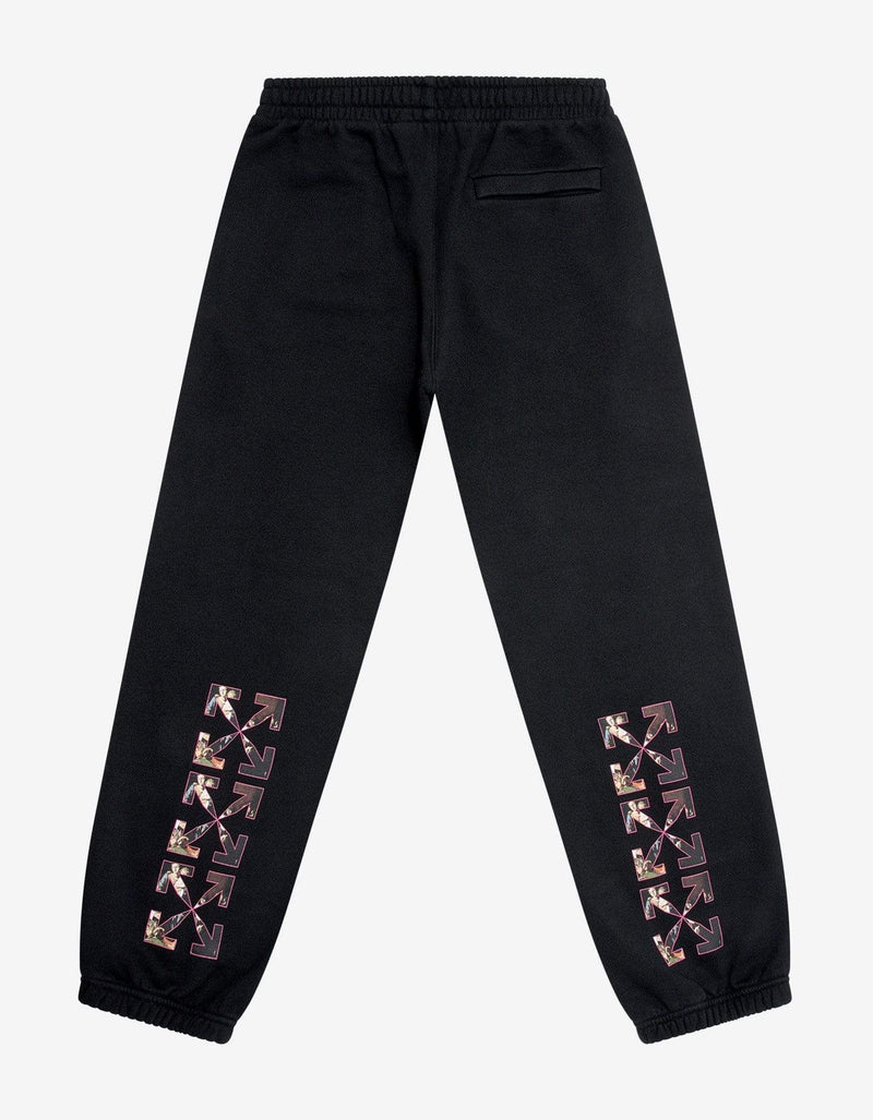 Off-White Black Sprayed Caravaggio Print Sweat Pants