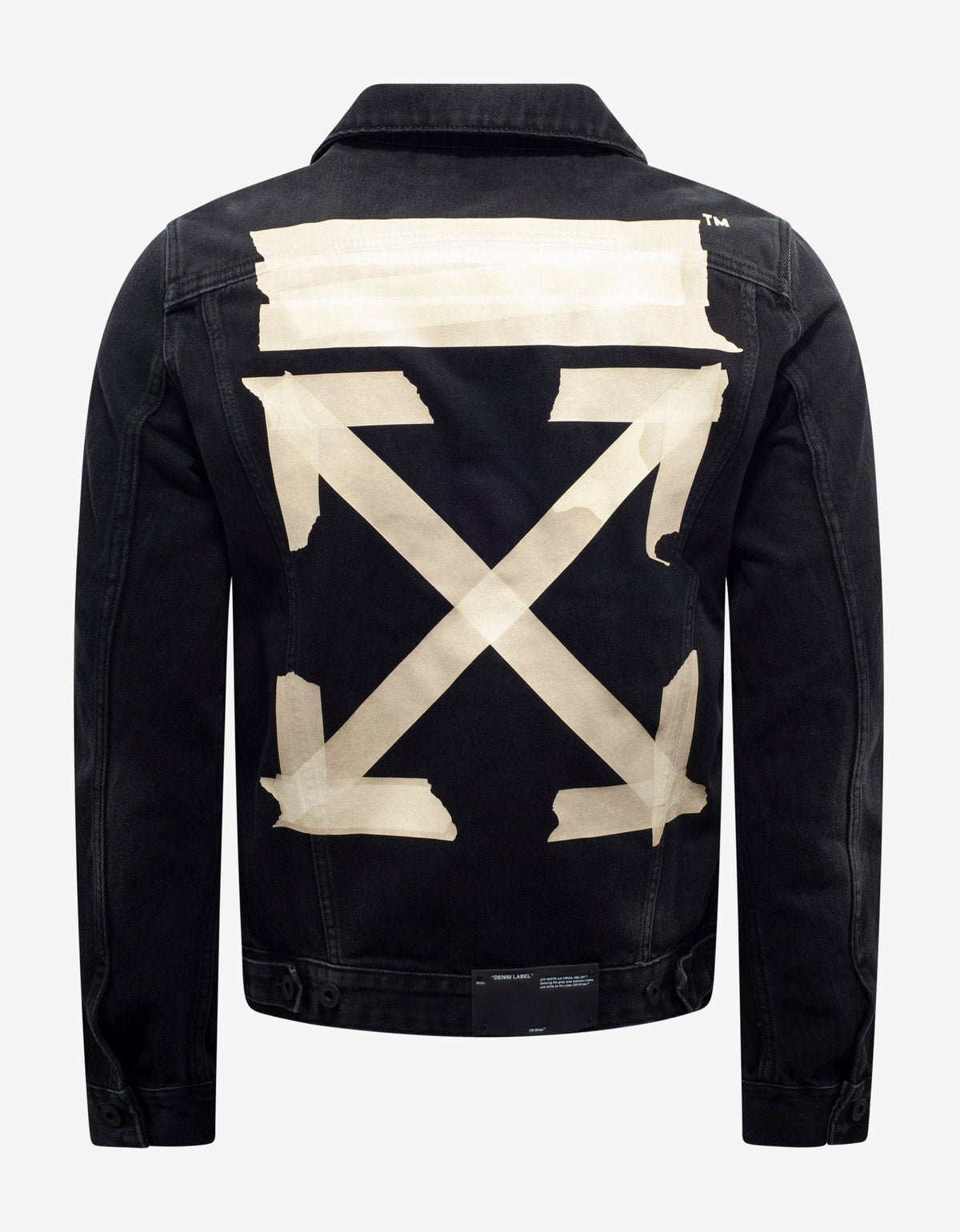 Off-White Black Tape Arrows Print Denim Jacket
