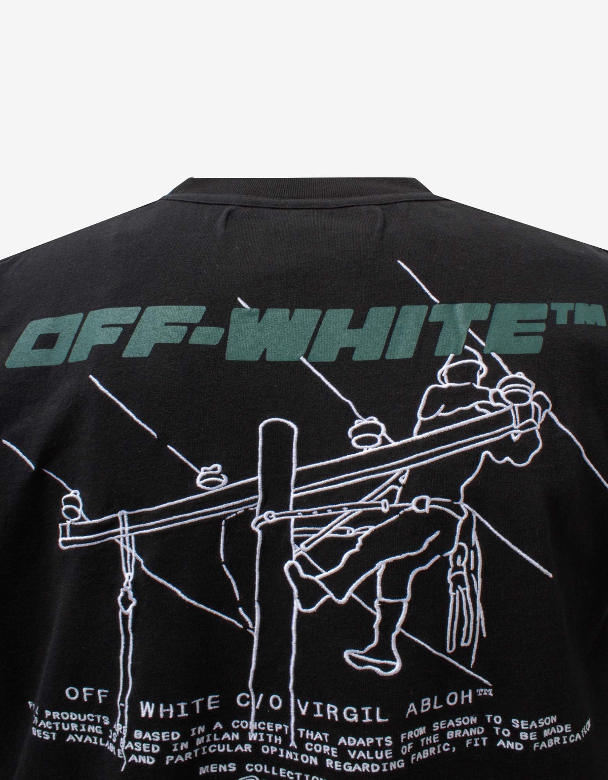 Off-White Black Trellis Worker T-Shirt
