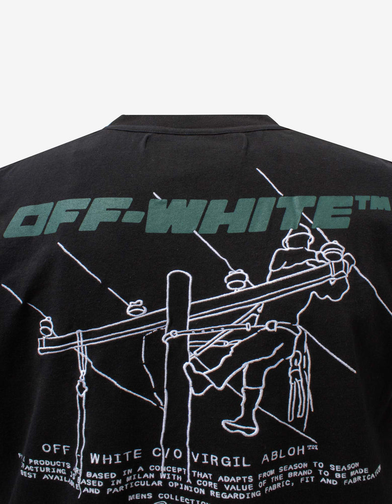 Off-White Black Trellis Worker T-Shirt