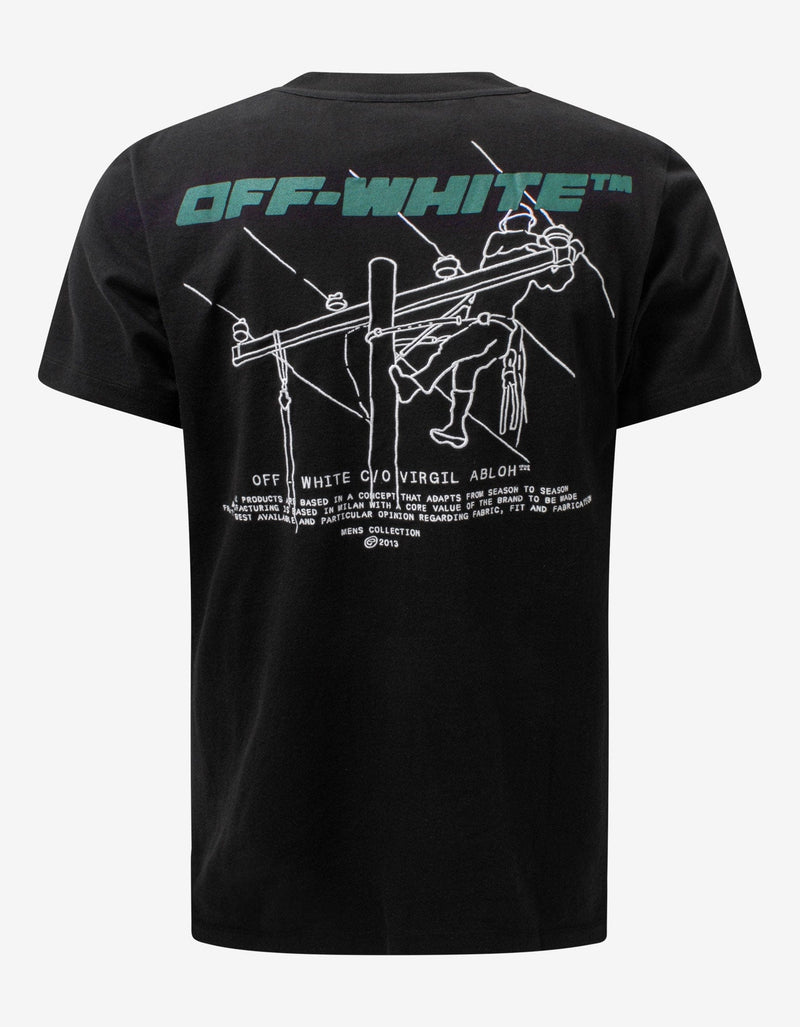 Off-White Black Trellis Worker T-Shirt