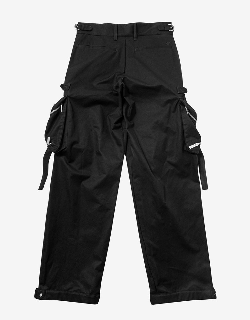 Off-White Black Zip Cargo Trousers