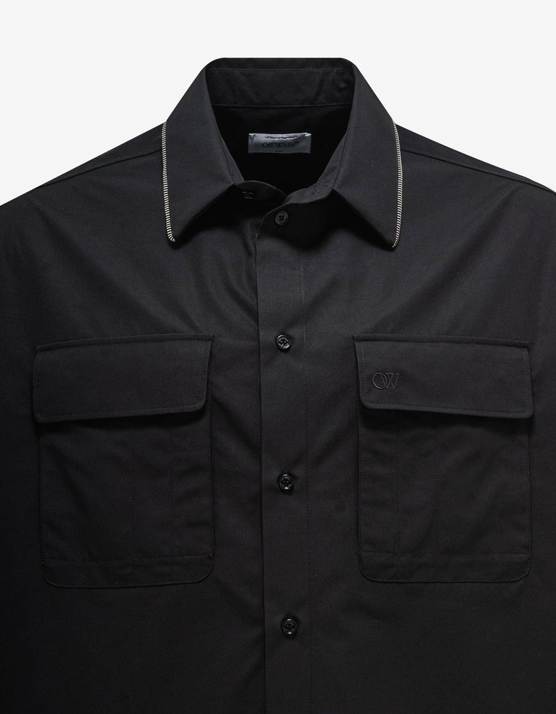 Off-White Black Zip Military Overshirt