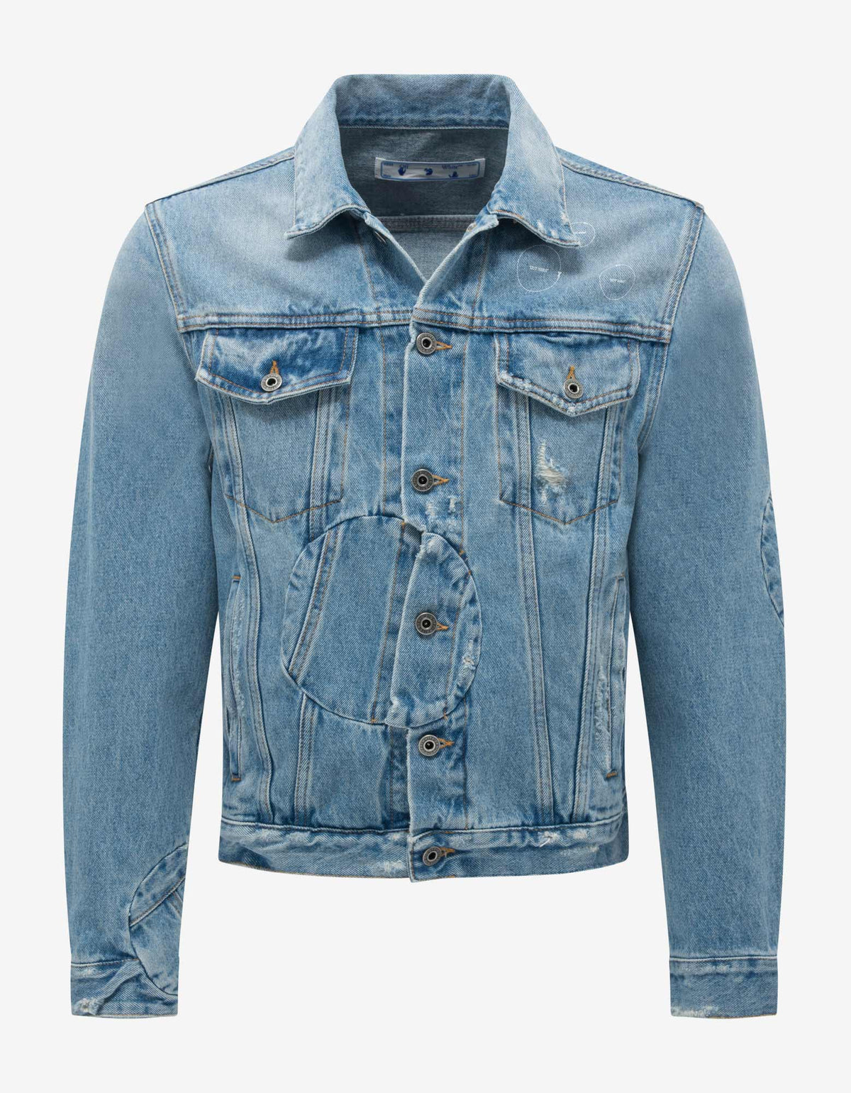 Off-White Blue Arrow Twist Denim Jacket