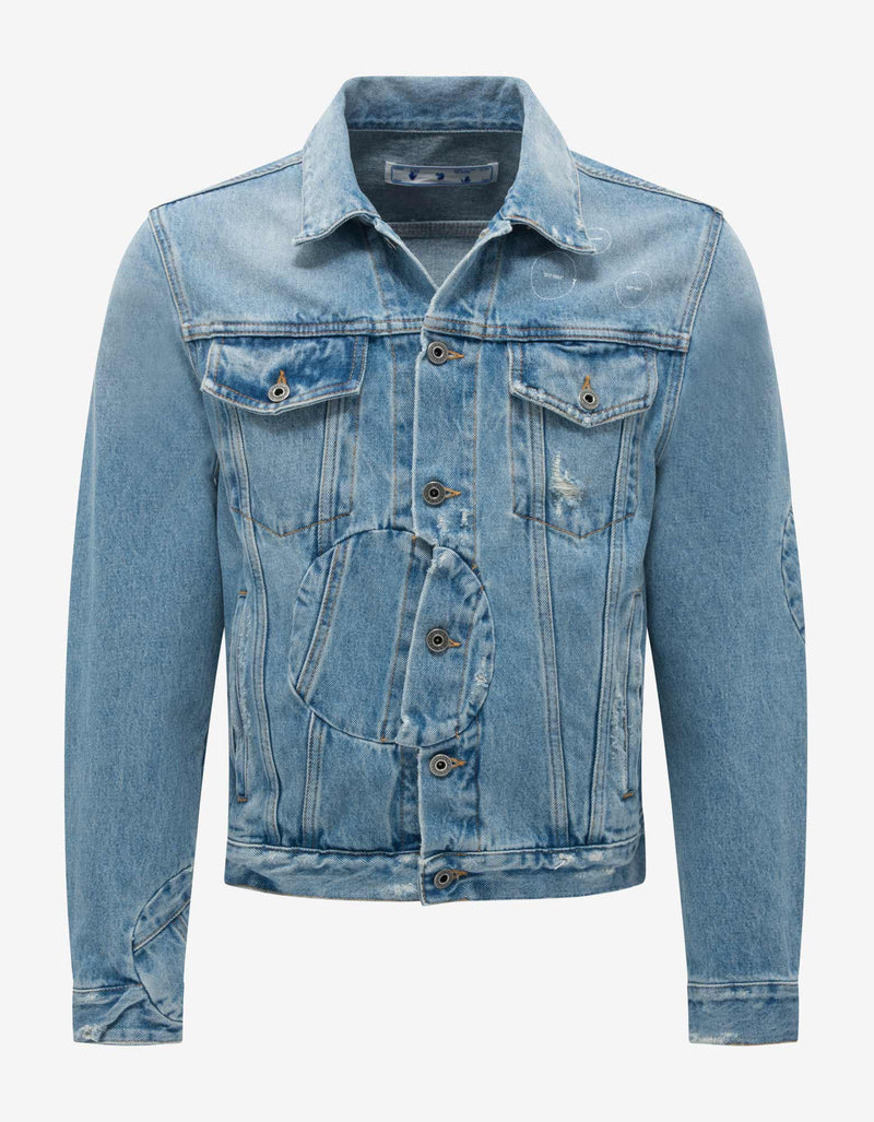 Off-White Blue Arrow Twist Denim Jacket